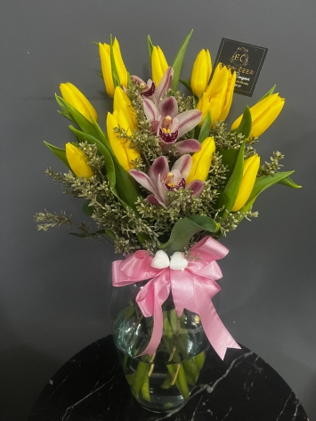 11li LALE VE ITHAL.ORKIDE ARANJMAN 