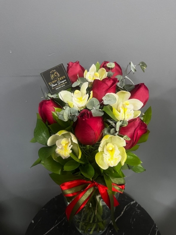 GUL VE ORKIDE ARANJMAN 