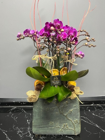 İTHAL MİDİ BOY TASARIM MOR ORKIDE