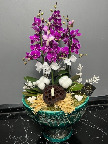 İTHAL MİDİ BOY TASARIM MOR ORKİDE